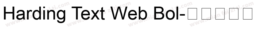 Harding Text Web Bol字体转换